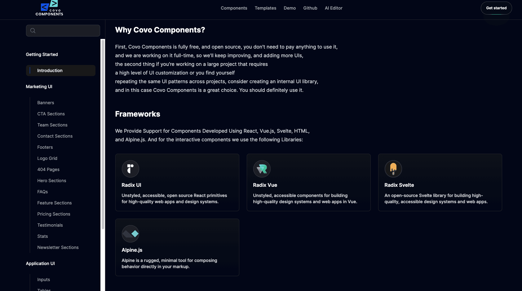 Framework-agnostic by design — works out of the box with Radix UI, Radix Vue, Radix Svelte, and Alpine.js so teams can adopt it without changing stack.